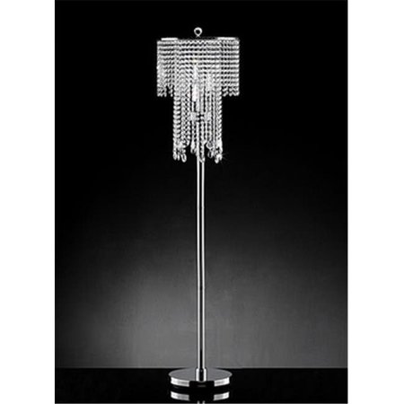 WAREHOUSE OF TIFFANY Warehouse of Tiffany FL9262 Diana Crystal Floor Lamp FL9262